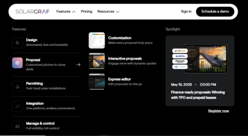 Solargraf features