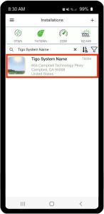 Tigo Energy Intelligence dashboard