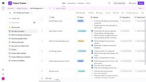 Airtable workflow management dashboard