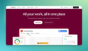 Asana project management dashboard