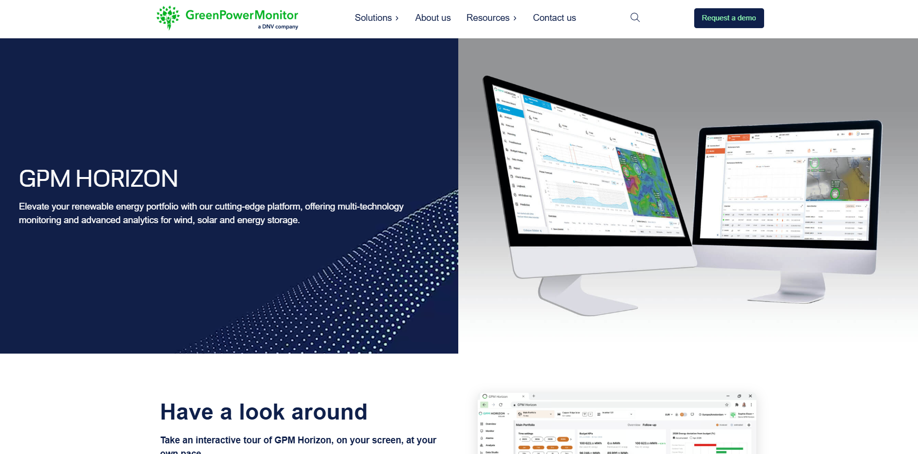 GreenPowerMonitor Horizon UI