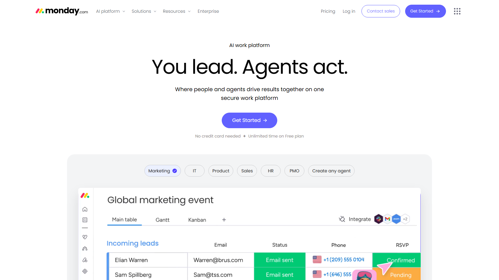 monday.com UI