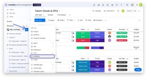 monday.com project management dashboard