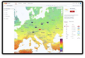 Solargis Prospect solar site selection dashboard