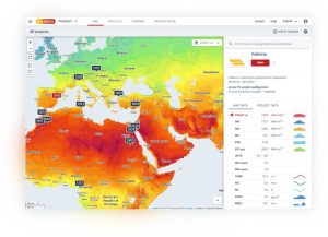 Solargis pvPlanner solar resource mapping interface