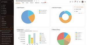 Zoho projects project dashboard