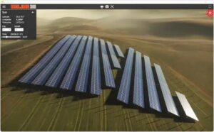Helios 3D solar plant design software interface