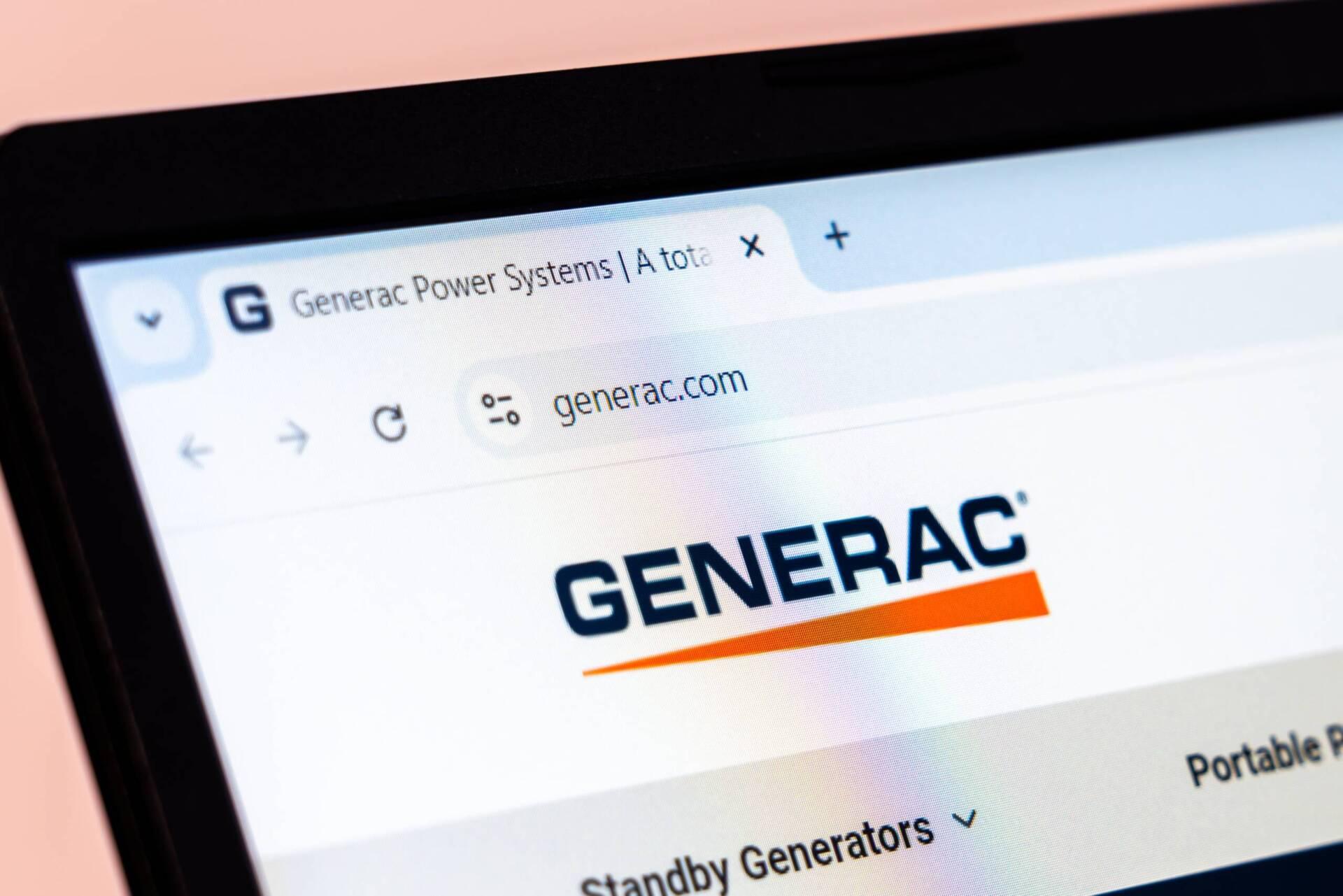 Generac homepage