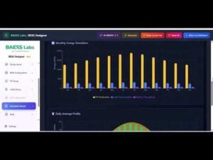 BAESS.APP solar PV and BESS design software interface