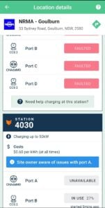 Chargefox charging network dashboard