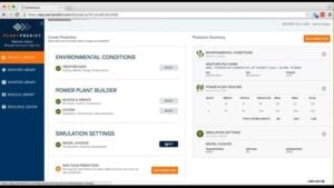 PlantPredict software dashboard