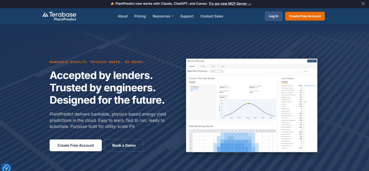PlantPredict homepage