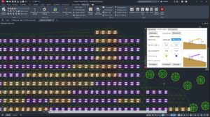 PVcase Ground Mount solar layout in AutoCAD